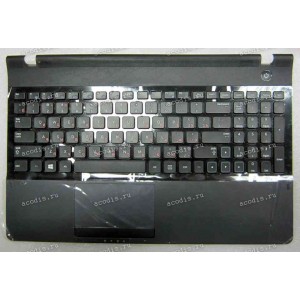 Keyboard Samsung NP300E5A-S08RU + topcase (p/n: BA75-03405C) (Black/Matte/RUO) чёрная матовая