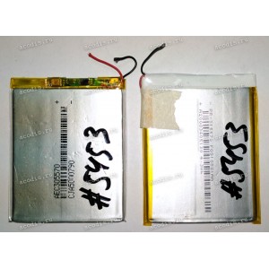 АКБ Li-Pol 3,7V 1100mAh 70x55x3 mm с контроллером 2 pin (AEC305570), разбор (Digma E500/E501)