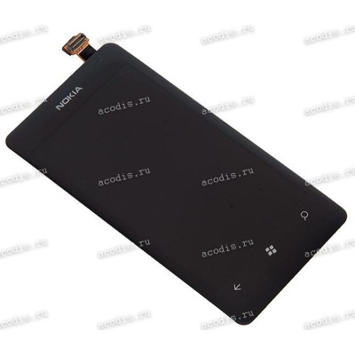 3.7 inch Nokia Lumia 800 (LCD+тач) черный oem 800x480 LED  NEW