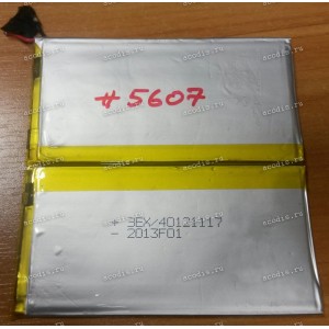 АКБ Li-Pol 3,7V 6100mAh 117x121x4,0 mm с контроллером 2 pin (40121117), разбор
