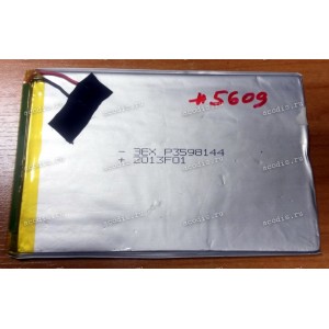 АКБ Li-Pol 3,7V 5300mAh 144x98x3,5 mm с контроллером 2 pin (3598144), разбор