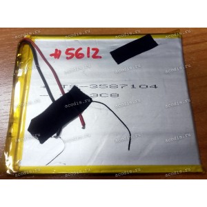 АКБ Li-Pol 3,7V 3400mAh 104x87x3,5 mm с контроллером 2 pin (3587104), разбор