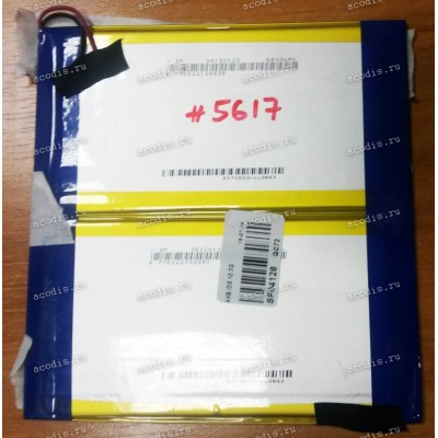 АКБ Li-Pol 3,7V 6400mAh 125x130x3,4 mm с контроллером 2 pin (34130125), разбор (Digma iDs10 3g)