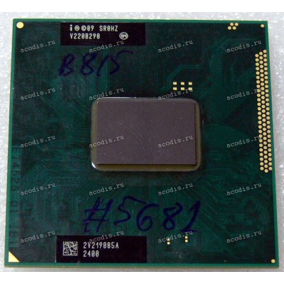 Процессор Socket G2 (rPGA988B) Intel Celeron B815 (SR0HZ = FF8062701159901) (2*1.6 GHz, 2*256KB L2, 2MB L3 , HD Graphics (6 EUs) 650–1000 MHz, 32nm, 35 W, DMI 2.0)