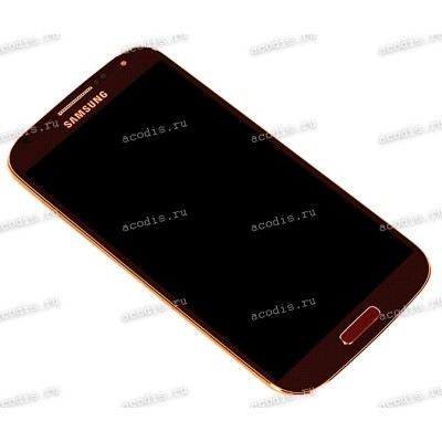 5.0 inch Samsung Galaxy S4 GT-i9500 (LCD+тач) коричневый с рамкой 1920x1080 LED  NEW