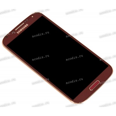 5.0 inch Samsung Galaxy S4 GT-i9500 (LCD+тач) красный с рамкой 1920x1080 LED  NEW