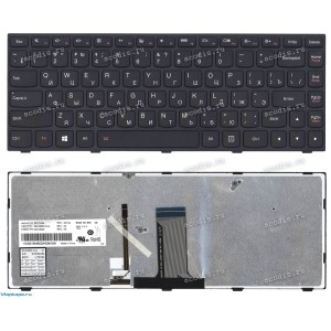 Keyboard Lenovo IdeaPad Flex 2 14 (p/n: 25214828) (Black-Black/LED/Matte/RUO) чёрная с чёрной рамкой и подсветкой матовая русифицированная