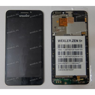 5.0 inch Wexler .ZEN 5 / .ZEN 5+ (LCD+тач) черный с рамкой 1920x1080 LED  NEW
