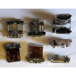 MicroUSB & HDMI Jack 17 pin SMD Acer IconiaTab A510, A511, A700, A701 (Compal LS-8021P r1.0) (#6361)
