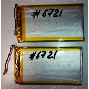 АКБ Li-Pol 3,7V 1600mAh 5,92Wh 70x50x3,5mm с контроллером 2 pin (E385090P), разбор АКБ Li-Pol 3,7V 1600mAh 5,92Wh 70x50x3,5mm с контроллером 2 pin (E385090P), разбор