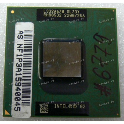 Процессор Socket P (PGA-478) Intel Mobile Celeron 2.2 (p/n: SL73Y) (2.20GHz=100MHz x 22, 256kb