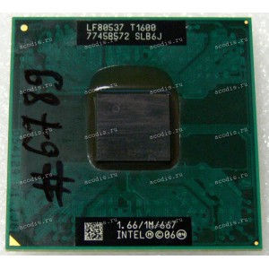 Процессор Socket P (PGA-478) Intel Celeron T1600 (p/n: SLB6J) (2*1.67GHz=166MHz x 10, 2*1MB, 65nm, 35W)