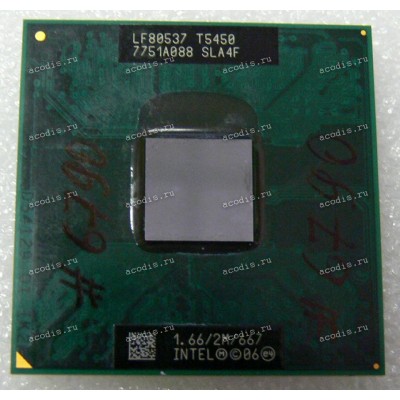 Процессор Socket P (PGA-478) Intel Core 2 Duo Mobile T5450 (p/n: SLA4F) (1.67GHz=167MHz x 10, 2Mb