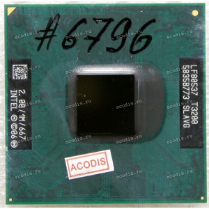 Процессор Socket P (PGA-478) Intel Pentium Dual-Core T3200 (p/n: SLAVG) (2.00GHz=167MHz x 12, 1MB)