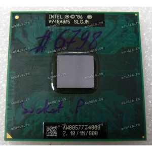Процессор Socket P (PGA-478) Intel Pentium T4300 (p/n: SLGJM) (2.10GHz=200MHz x 10.5, 1Mb