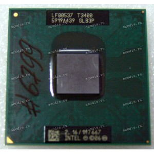 Процессор Socket P (PGA-478) Intel Pentium Dual-Core T3400 (p/n: SLB3P) (2.17GHz=167MHz x 13, 1MB)