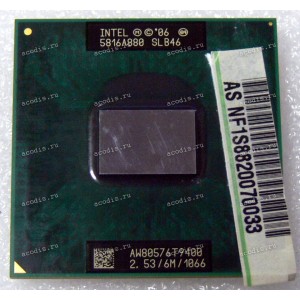 Процессор Socket P (PGA-478) Intel Core 2 Duo Mobile T9400 (p/n: SLB46) (2.53GHz=266MHz x 9.5, 6Mb