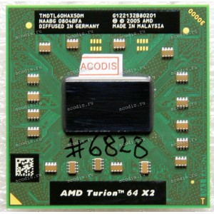 Процессор Socket S1G1 (638) AMD Turion 64 X2 TL-60 (TMDTL60HAX5DM) (2*2.00GHz=200MHz x 10, 2*512kB Процессор Socket S1G1 (638) AMD Turion 64 X2 TL-60 (TMDTL60HAX5DM) (2*2.00GHz=200MHz x 10, 2*512kB