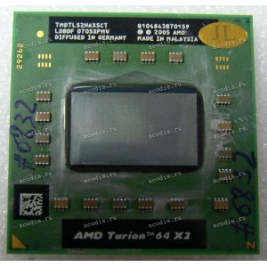 Процессор Socket S1G1 (638) AMD Turion 64 X2 TL-52 (TMDTL52HAX5CT) (2*1.60GHz=200MHz x 8, 2*512kB