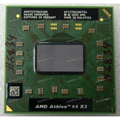 Процессор Socket S1G1 (638) AMD Athlon 64 X2 TK-57 (AMDTK57HAX4DM) (2*1.90GHz=200MHz x 9.5, 2*256kB