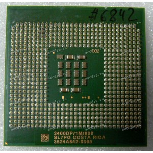 Процессор Socket 604 Intel Xeon (UP/DP) Xeon 3.4 (p/n: SL7PG) (3.40GHz=200MHz x 17, 1024kB