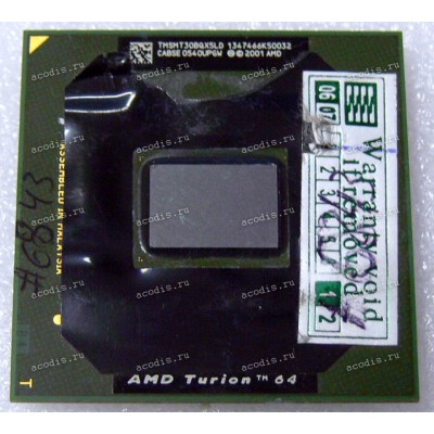 Процессор Socket 754 AMD Turion 64 MT-30 (TMSMT30BQX5LD) (1.60GHz=200MHz x 8, 1024kB, 90nm