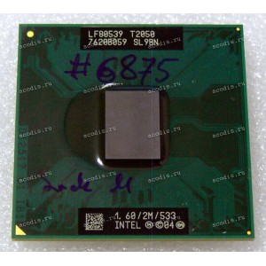 Процессор Socket M (mPGA478MT) Intel Core Duo T2050 (p/n: SL9BN) (1.60GHz=133MHz x 12, 2MB, 65nm)