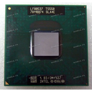 Процессор Socket P (PGA-478) Intel Core 2 Duo T5550 (p/n: SLA4E) (1.83GHz=166MHz x 11, 2Mb, 65nm