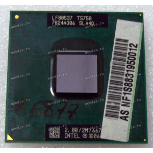 Процессор Socket P (PGA-478) Intel Core 2 Duo T5750 (p/n: SLA4D) (2.00GHz=166MHz x 12, 2Mb, 65nm