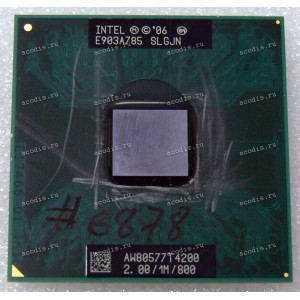Процессор Socket P (PGA-478) Intel Pentium T4200 (p/n: SLGJN) (2.00GHz=200MHz x 10, 1Mb