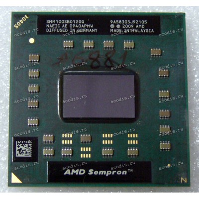 Процессор Socket S1G3 (638) AMD Sempron Mobile M100 (SMM100SBO12GQ) (2.00GHz=200MHz x10, 512kB, 45nm