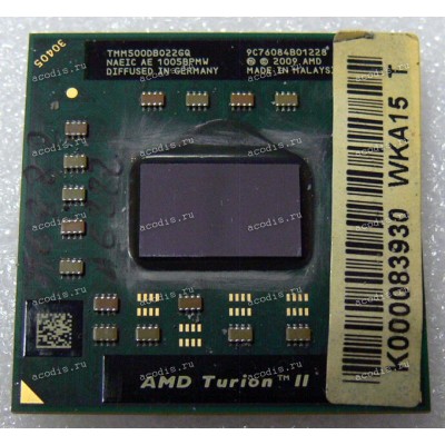 Процессор Socket S1G4 (638) AMD Turion II M500 (TMM500DBO22GQ, TMM500DB022GQ) (2.20GHz=200MHz