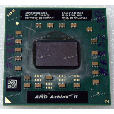 Процессор Socket S1G3 (638) AMD Athlon II Mobile M300 (AMM300DBO22GQ, AMM300DB022GQ) (2*2.00GHz, 2*512kB, 45nm