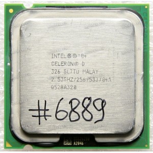 Процессор Socket LGA 775 Intel Celeron D 326 (p/n: SL7TU, SL8H5, SL98U) (2.53GHz=133MHz x 19