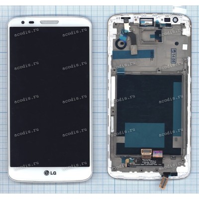 5.2 inch LG G2 (D802) (LCD+тач) белый с рамкой 1920x1080 LED  NEW