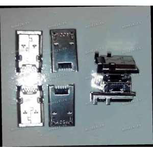 MicroUSB Jack Type B 5 pin Asus ME102, ME176, ME180, ME301, ME302, ME372, ME373 удлинённый SMD (#6973)