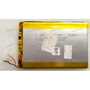 АКБ Li-Pol 3,7V 4000mAh 110x75x3,8 mm с контроллером 3 pin (AE3876110) new (Wexler 7is)