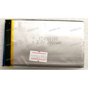 АКБ Li-Pol 3,7V 2800mAh 100x60x4.5 mm с контр. 2 pin (REC 4560100), разбор (Wexler 7006)