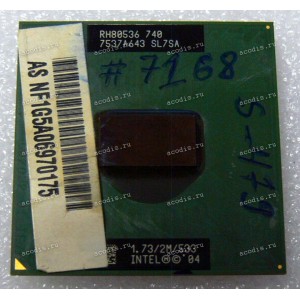 Процессор Socket 479/FC-µPGA Intel Pentium M 740 (p/n: SL7SA) (1.73GHz=133MHz x 13, 2MB