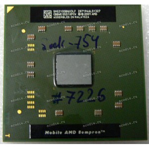 Процессор Socket 754 AMD Mobile Sempron 3100+ (SMS3100BQX3LF) (1.80GHz, 256kB, 90nm, 800 MHz, 1.2 V