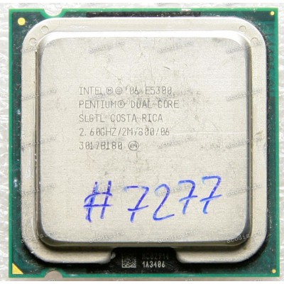 Процессор Socket LGA 775 Intel Pentium Dual-Core E5300 (p/n: SLGTL) (2.60GHz=200MHz x 13, 2Mb, 45 nm
