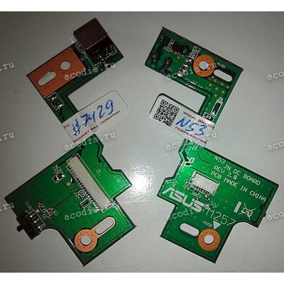 DC Jack board Asus N53, N53D, N53J, N53S, N53T, N71 !!! Rev. 2.0 !!! (p/n: 60-NZTDC1000-C01) N53JN DC_BD./AS