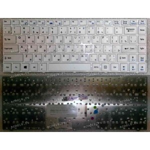 Keyboard MSI S12, MS-124K (Kabini E1-2100 TOUCH) (p/n: S1N-2ERU321-SA0) (White/Matte/RUO) белая мат рус