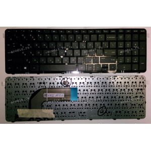 Keyboard HP/Compaq Pavilion 15, 15-e, 15-n, 15t-e, 15t-n, 15z-e, 15z-n с рамкой (Black/Matte/RUO) чёрная руcифицированная