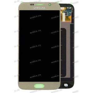 5.1 inch Samsung Galaxy S6 SM-G920F (LCD+тач) золотой oem 2560x1440 LED  NEW / original