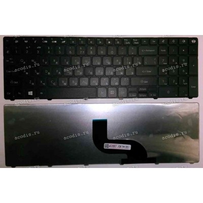 Keyboard Acer Aspire 5236, 5810, Packard Bell EasyNote TM85 (Black/Matte/RUO) черная матовая русифицированная