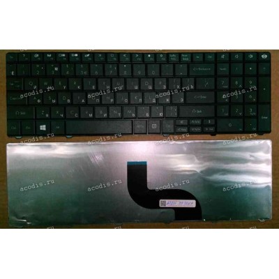 Keyboard Acer Aspire 5236, 5810, Gateway, Packard Bell EasyNote EG70, LE11, TE11, TE69 (Black/Matte/RUO) черная матовая русифицированная