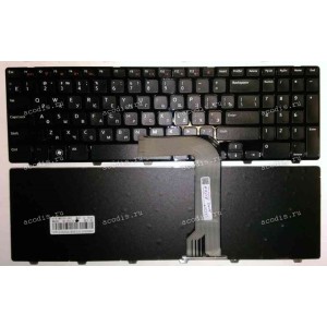 Keyboard Dell Inspiron 15, 15R, M5110, M511R, N5110, XPS L702X (Black/Matte/RUO) чёрная матовая