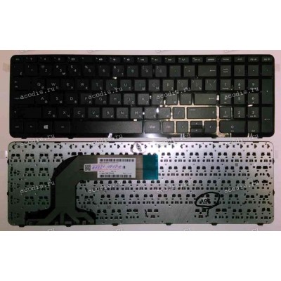 Keyboard HP/Compaq Pavilion 17-e, 17-e000, 17-e100 с рамкой (Black/Matte/RUO) чёрная руcифицированная