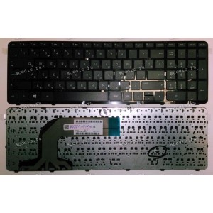 Keyboard HP/Compaq Pavilion 17-e, 17-e000, 17-e100 с рамкой (Black/Matte/RUO) чёрная руcифицированная